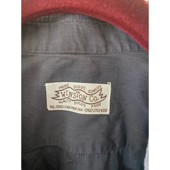 Winston Co. Gray/Blue Men's Dress Shirt Custom - Picture 4 of 4